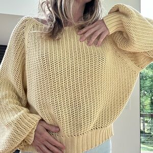 Misha and Puff Fish Net Sweater in Buttercream